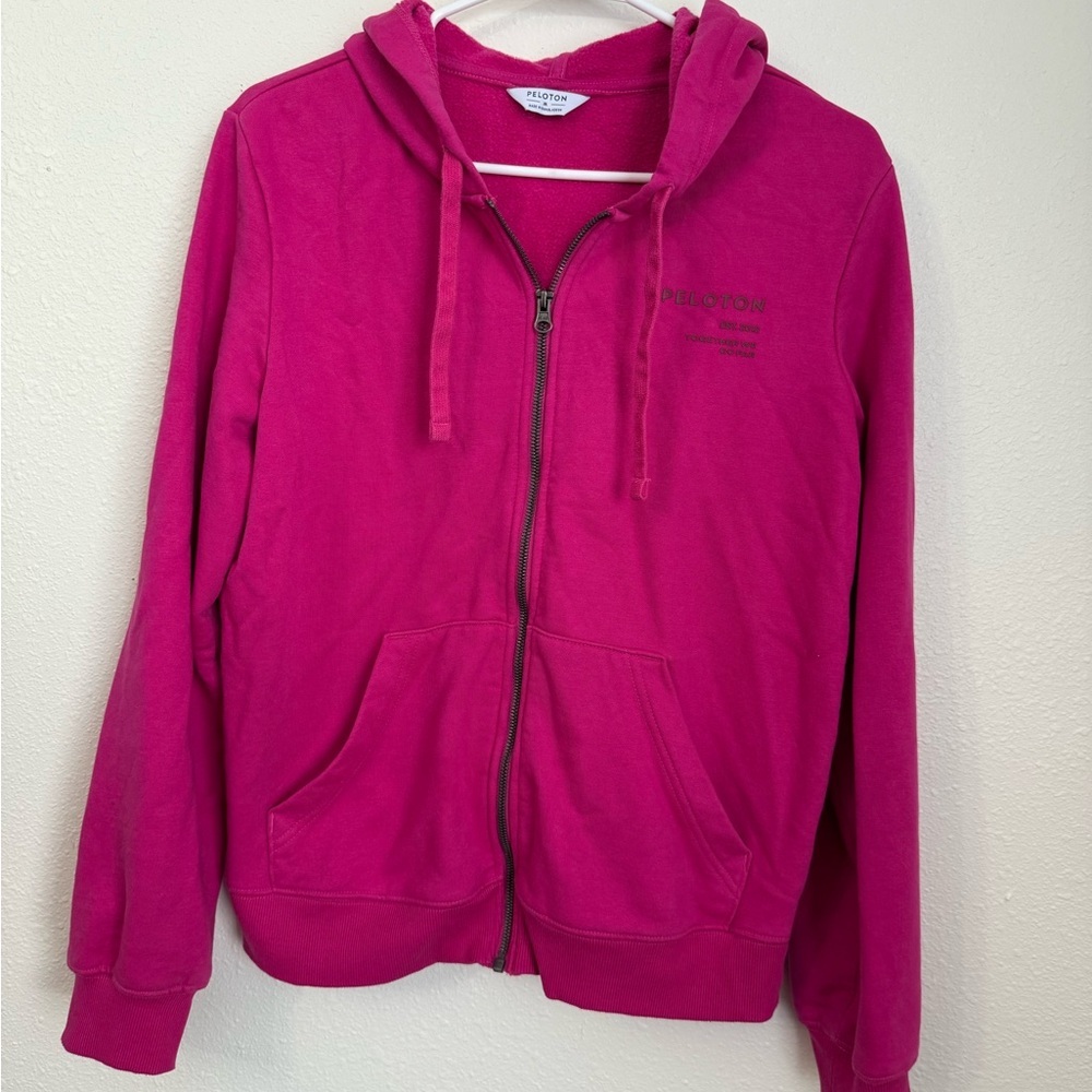 Peloton Zip-Up Hoodie Pink Size M - Picture 4 of 10